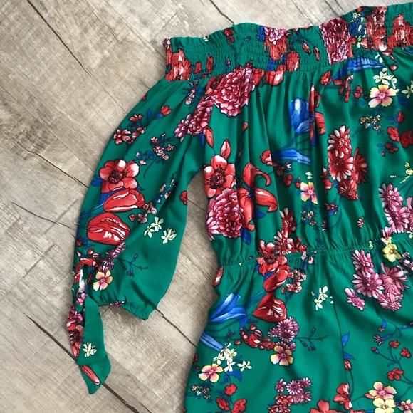 As U Wish Green & Floral Romper - Picture 8 of 8